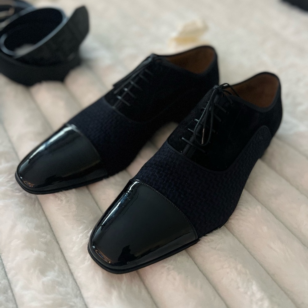 Elegant Black Men's Tuxedo Dress Shoes